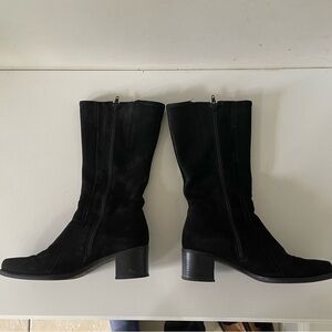 La Canadienne black suede waterproof boots size 8M